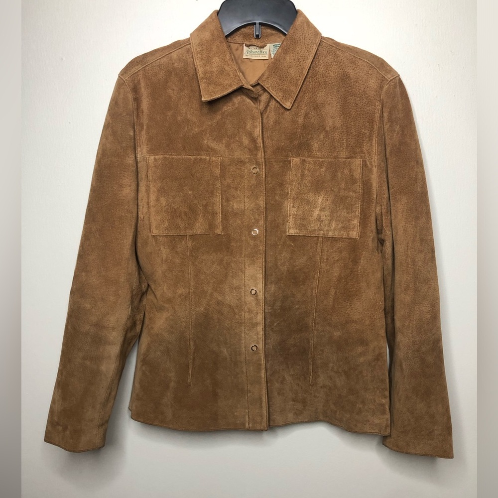 St. John's Bay Women’s Brown Suede Jacket Size M